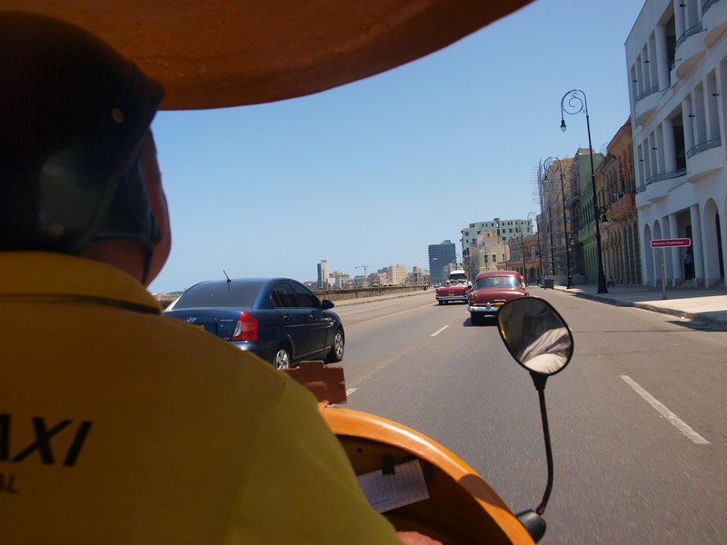 Riding in the Coco taxi