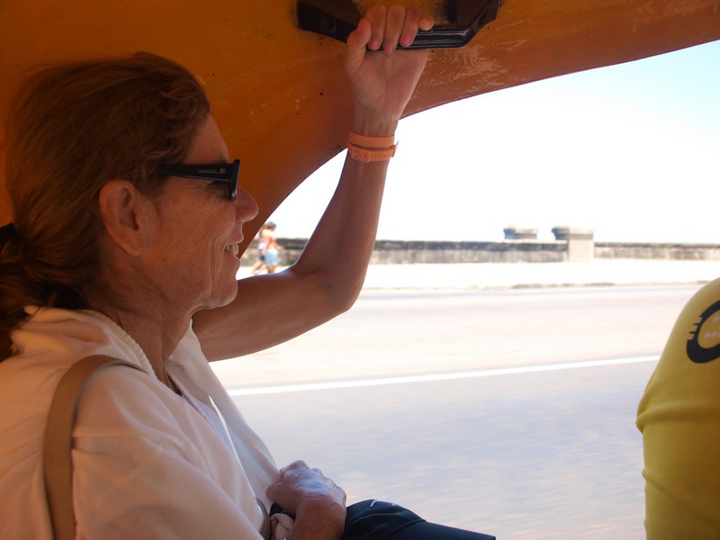 Riding in the Coco taxi
