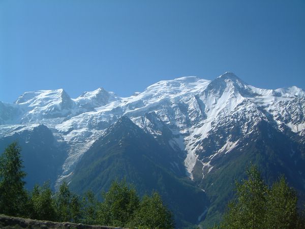 View of Mont Blanc from the car park