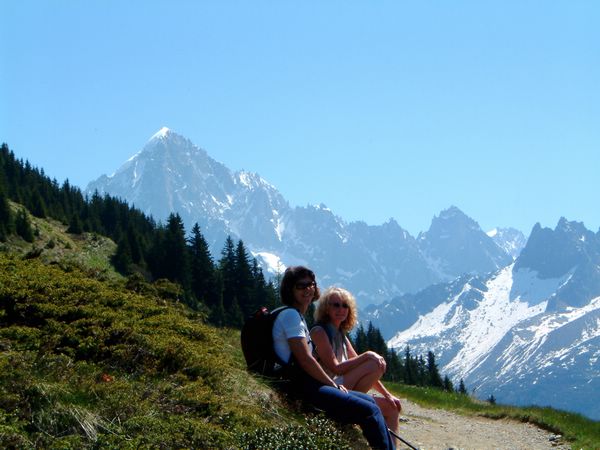 Elsbeth and Dani�le on the way up
