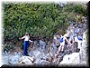 Crossing the waterfall