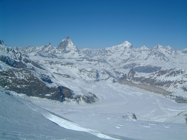 View of the Monte-Rosa glacier