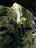 Waterfalls on leaving the tunnel