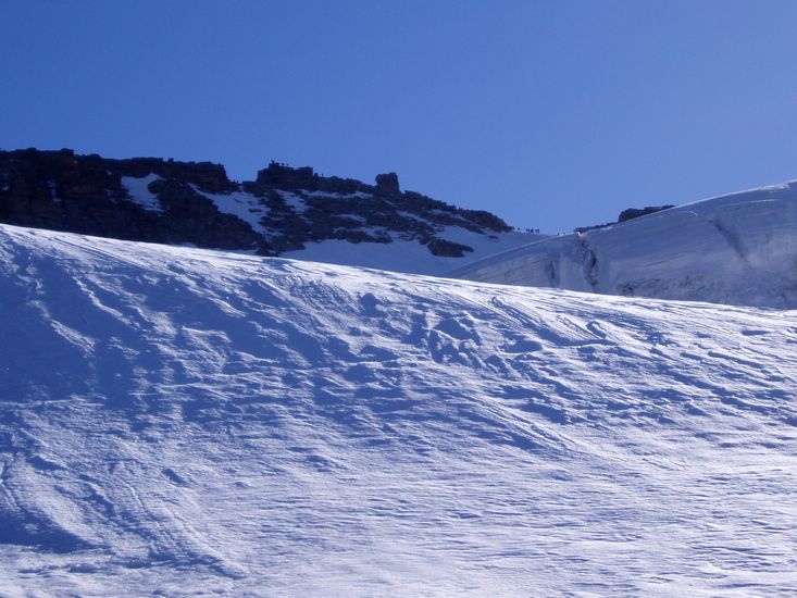 Summit in view. You can even see people on the top.