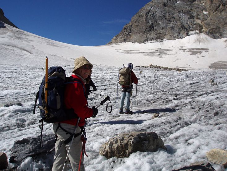 Getting ready to cross our last glacier